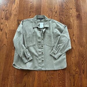 Banana Republic Shirt Jacket Khaki Sz L NWT